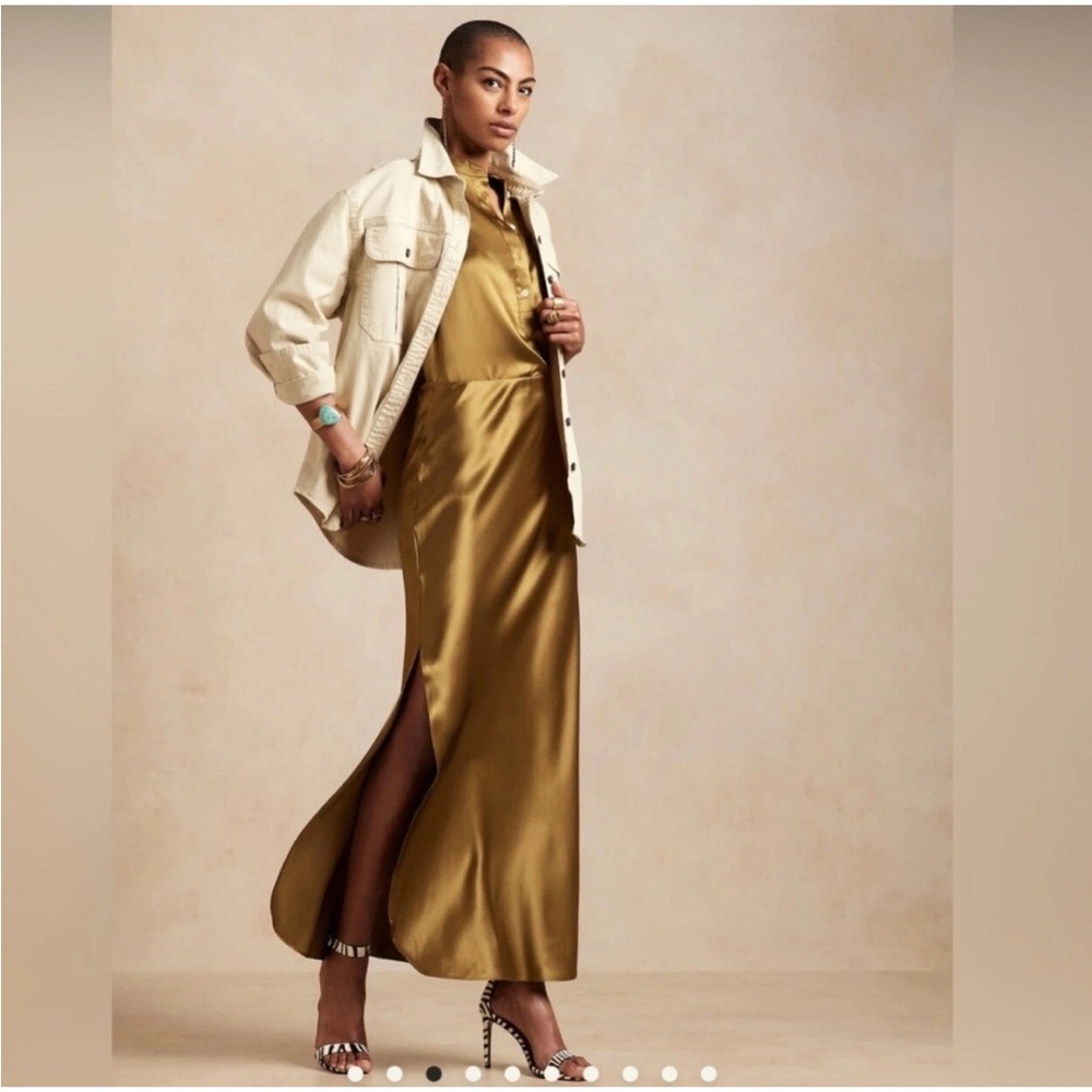 100% silk banana republic Maxi skirt